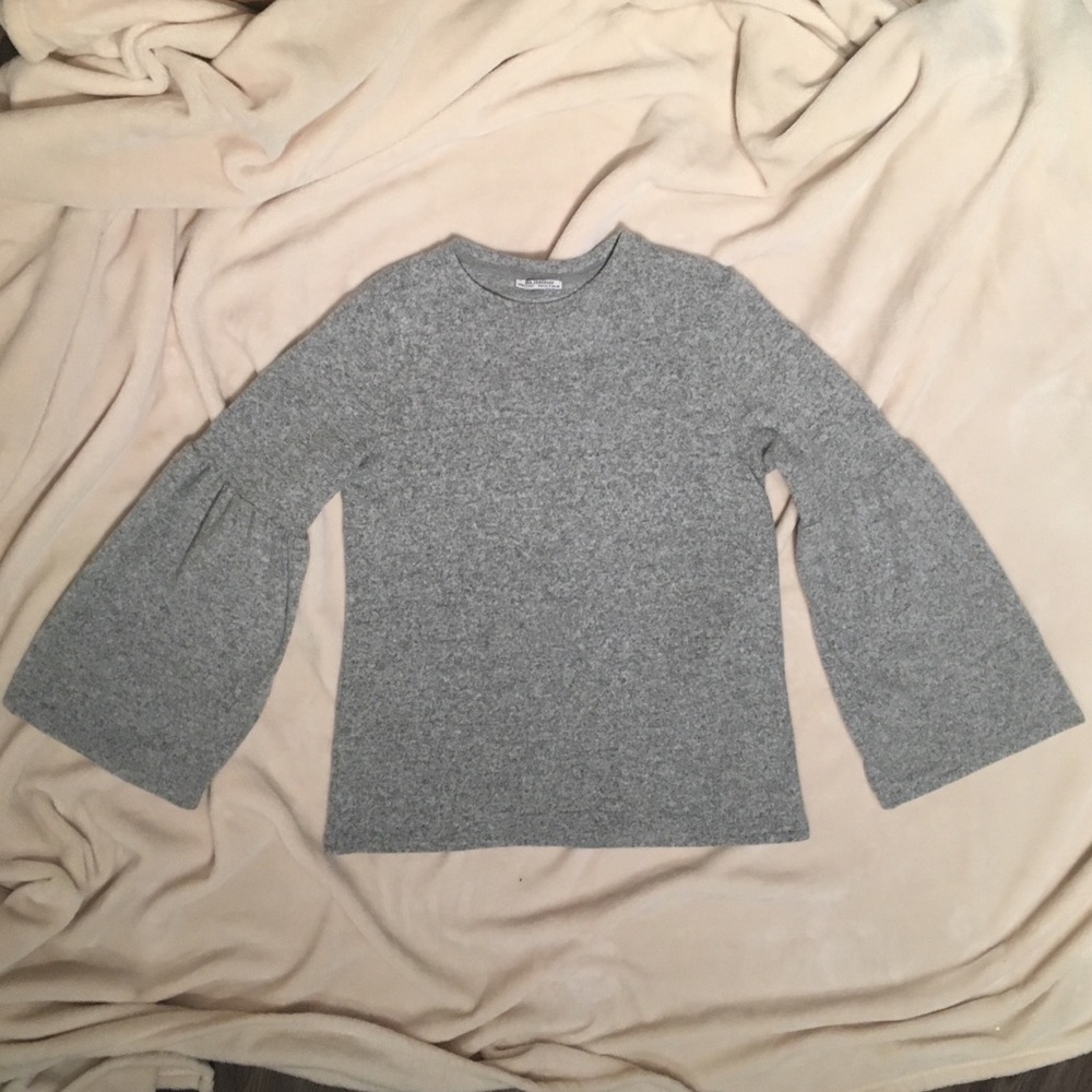 Zara Soft Touch Bell Sleeve Sweater S - Picture 3 of 7